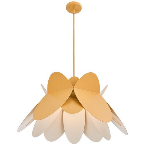 Flor 1 Light 26 inch White and Yellow Pendant Ceiling Light