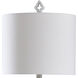Signature 27 inch 60 watt Distressed White Table Lamp Portable Light