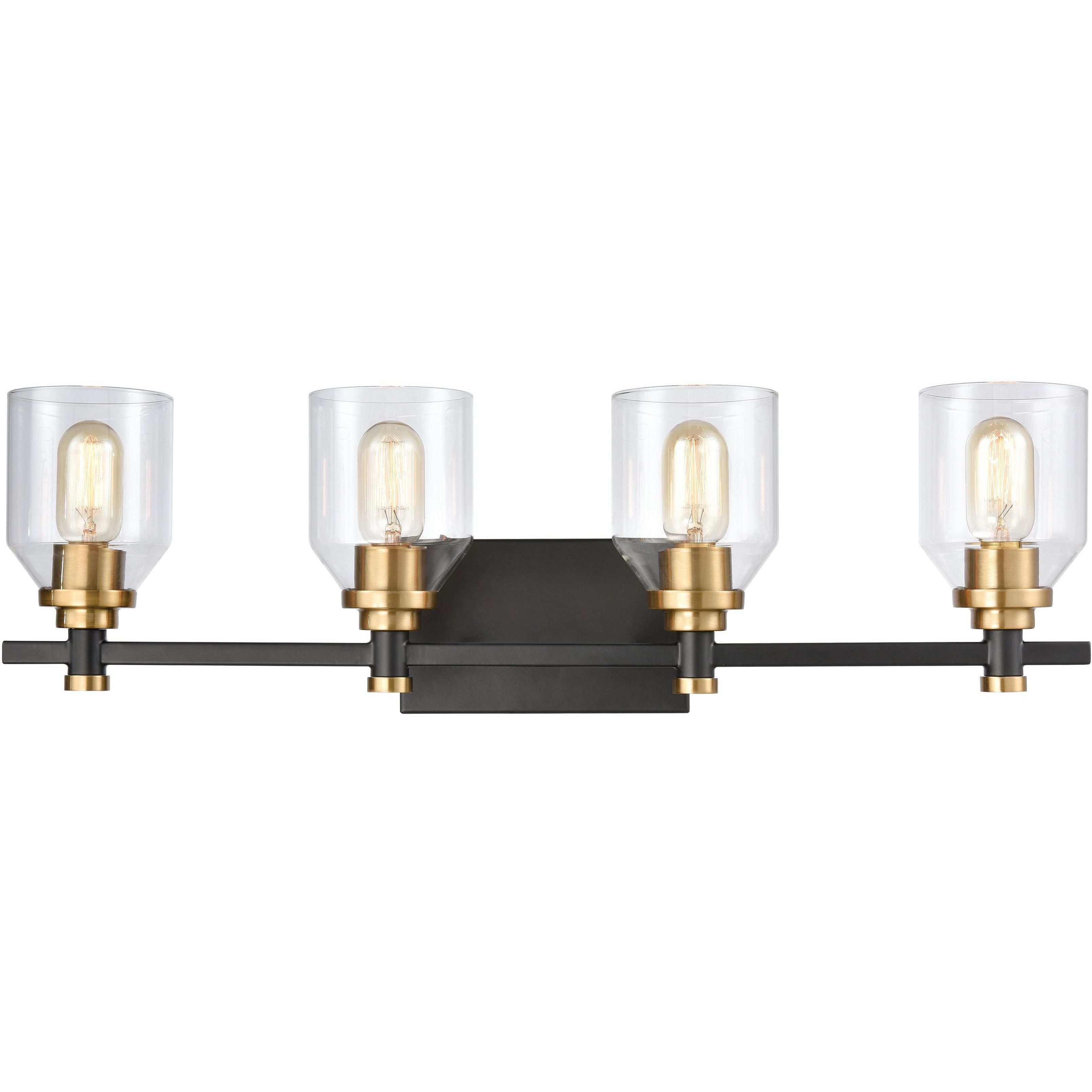 Cambria 4 Light 28 inch Matte Black Vanity Light Wall Light