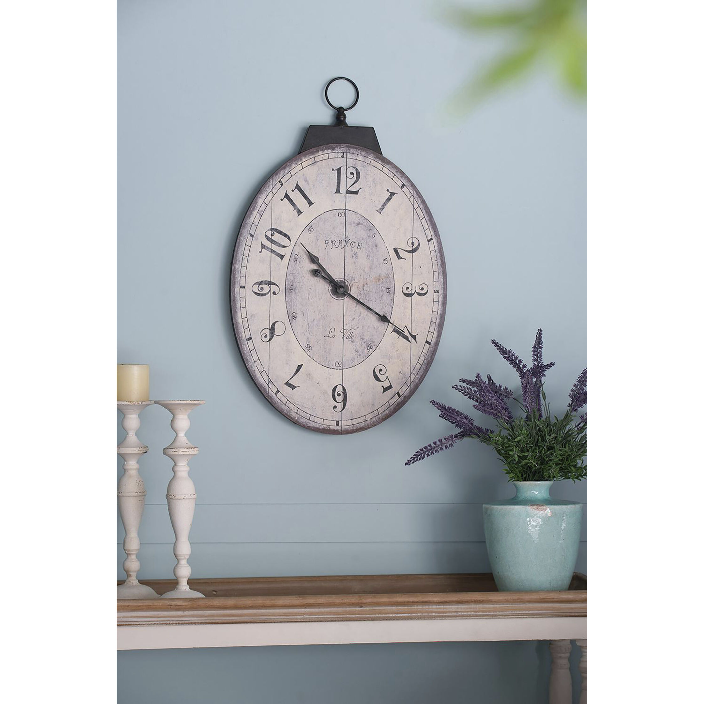 Thaddeus 29 X 17.7 inch Wall Clock