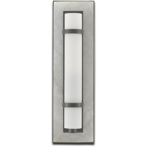 Bruneau 1 Light 5 inch Natural Alabaster/Oil Rubbed Bronze/Opaque/White Wall Sconce Wall Light