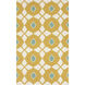 Frontier 132 X 96 inch Mustard, Cream, Teal Rug