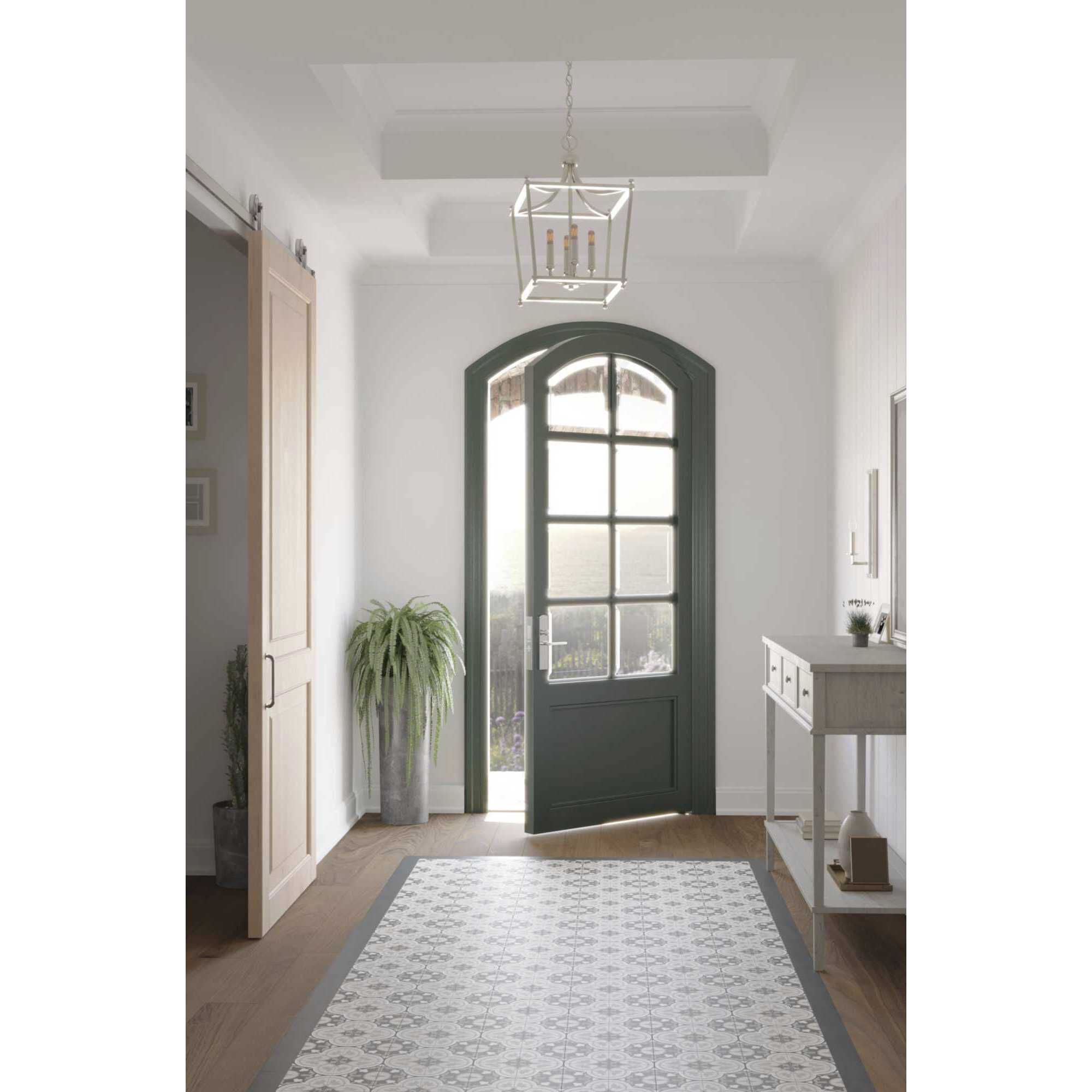 Parkhurst 4 Light 14 inch Brushed Nickel Foyer Pendant Ceiling Light