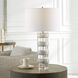 Band Together 28 inch 150 watt Crystal And Bleached Wood with Brushed Nickel Table Lamp Portable Light