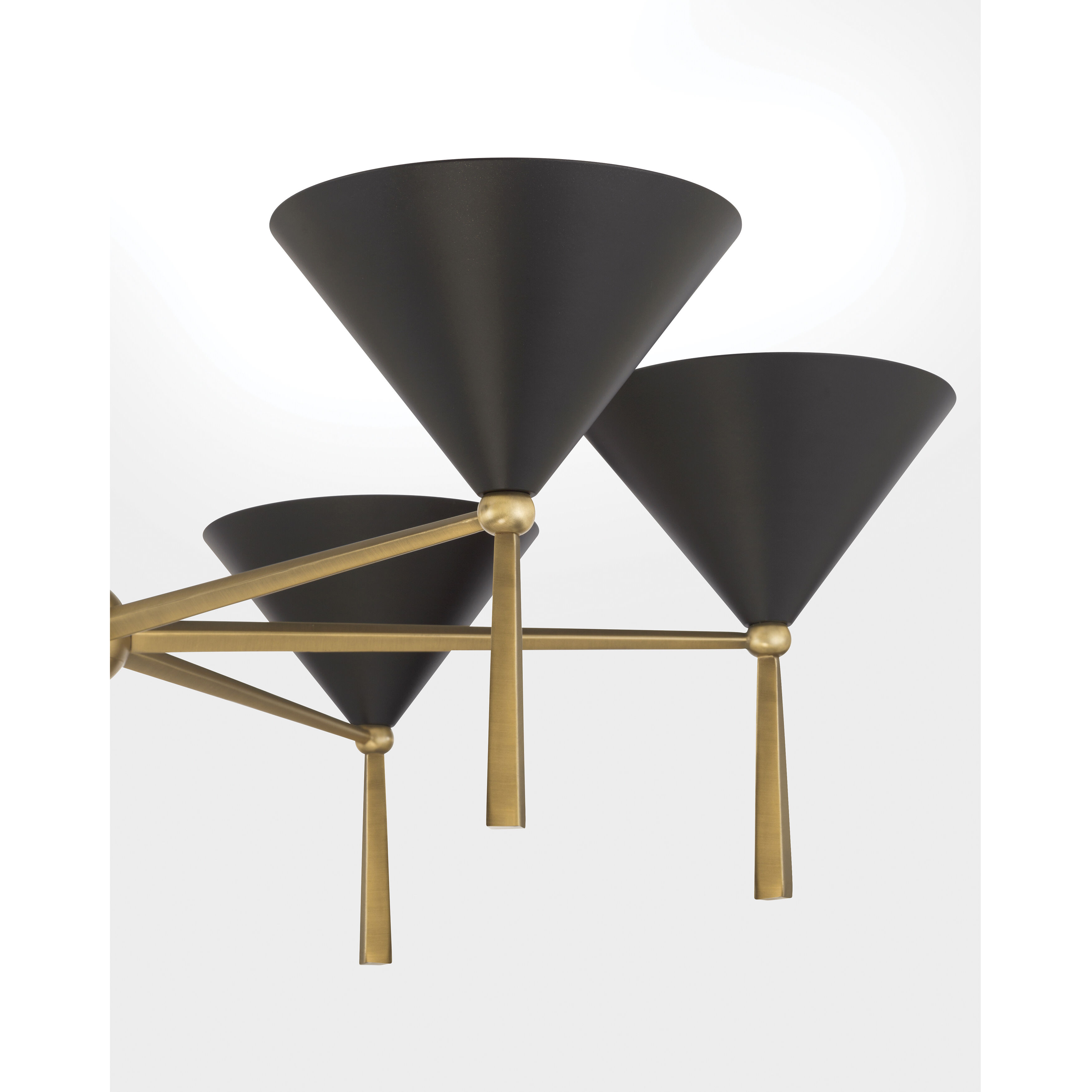 Cortan 6 Light 36 inch Legacy Brass and Dark Bronze Chandelier Ceiling Light