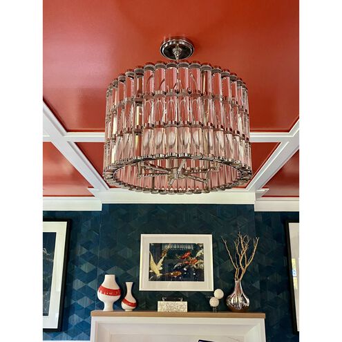 Elliot 6 Light 22.5 inch Polished Nickel Chandelier Ceiling Light