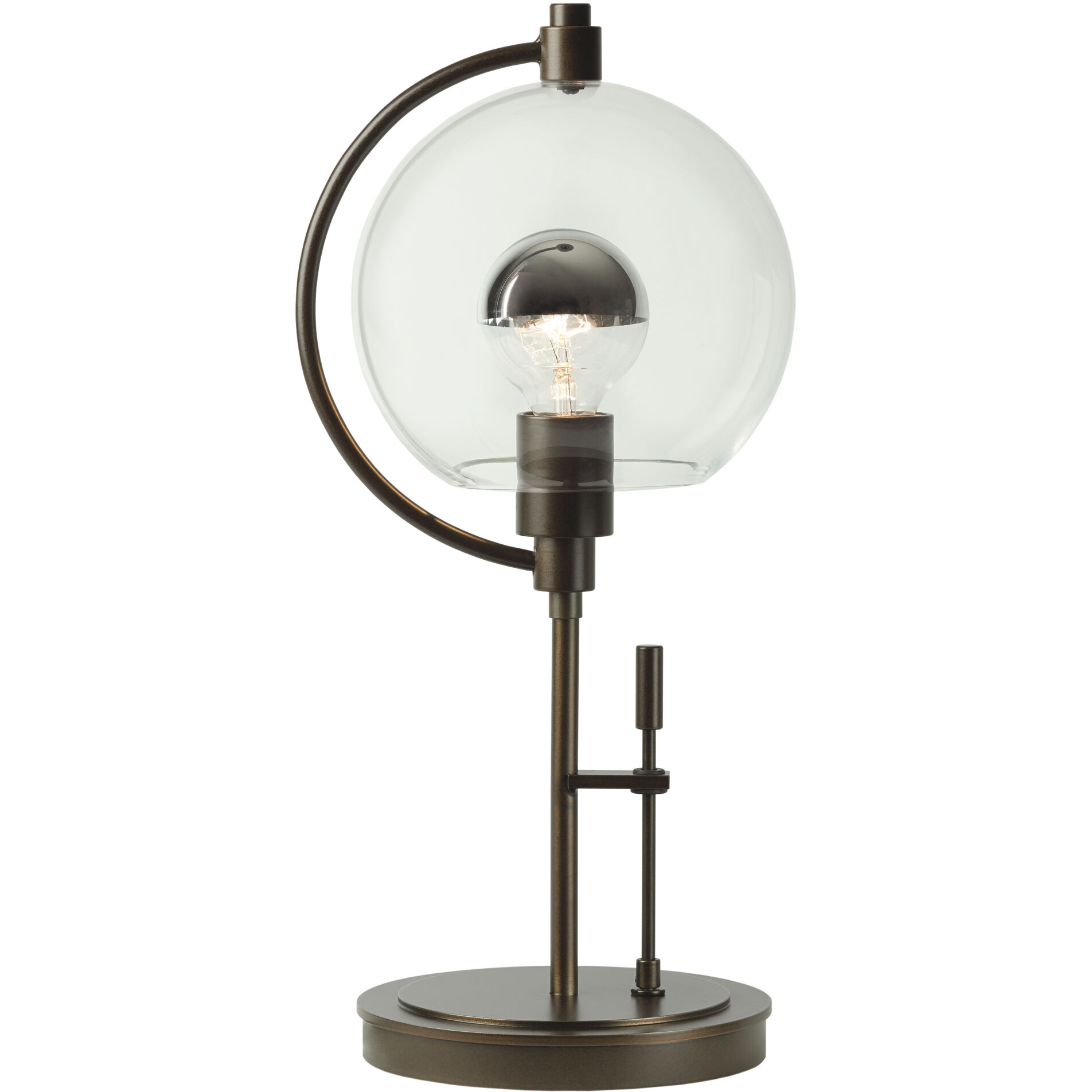 Pluto 19.3 inch 100 watt Bronze Table Lamp Portable Light in Clear