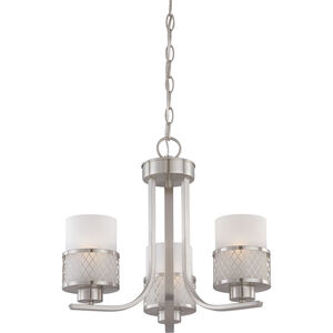 Fusion 3 Light 17.88 inch Brushed Nickel Chandelier Ceiling Light