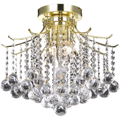 Amelia 3 Light 16 inch Gold Flush Mount Ceiling Light