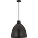 Newton Bell 1 Light 18 inch Matte Black Pendant Ceiling Light