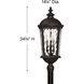 Estate Series Windsor LED 35 inch Black Outdoor Post Mount Lantern, Extra Large