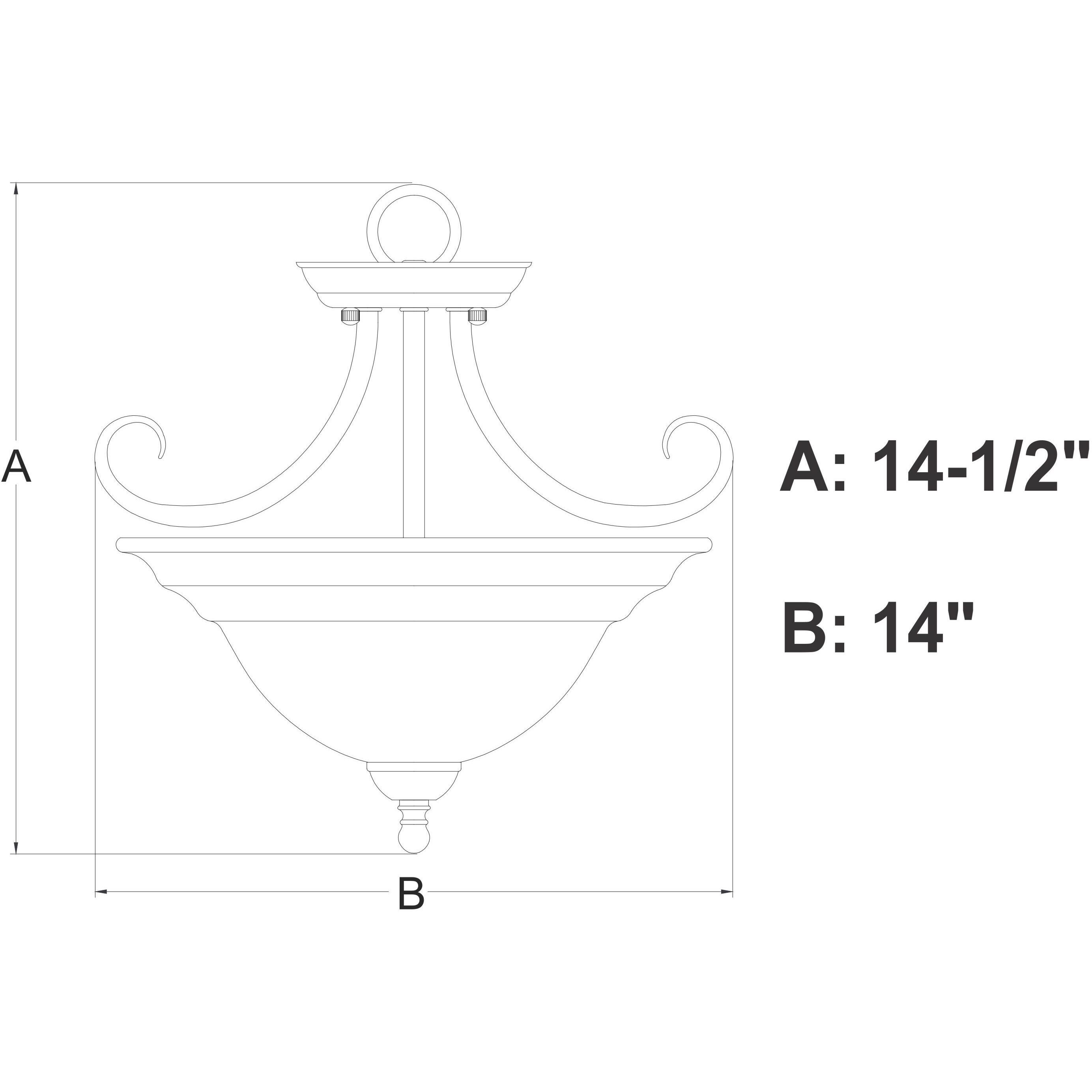 Babylon LED 14 inch Oil Burnished Bronze Semi-Flush Mount Ceiling Light