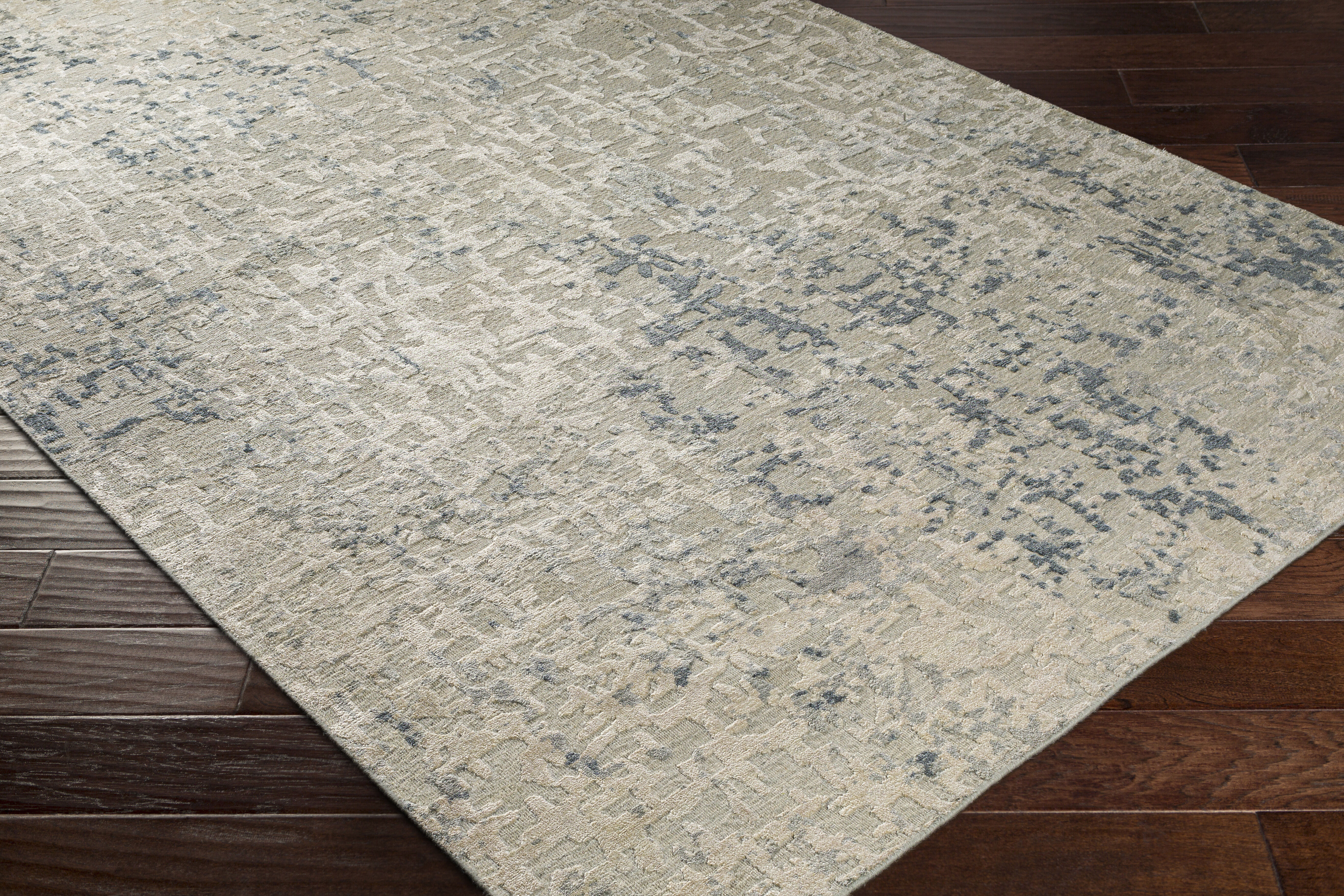 Resham 72 X 48 inch Light Sage Rug in 4 X 6, Rectangle