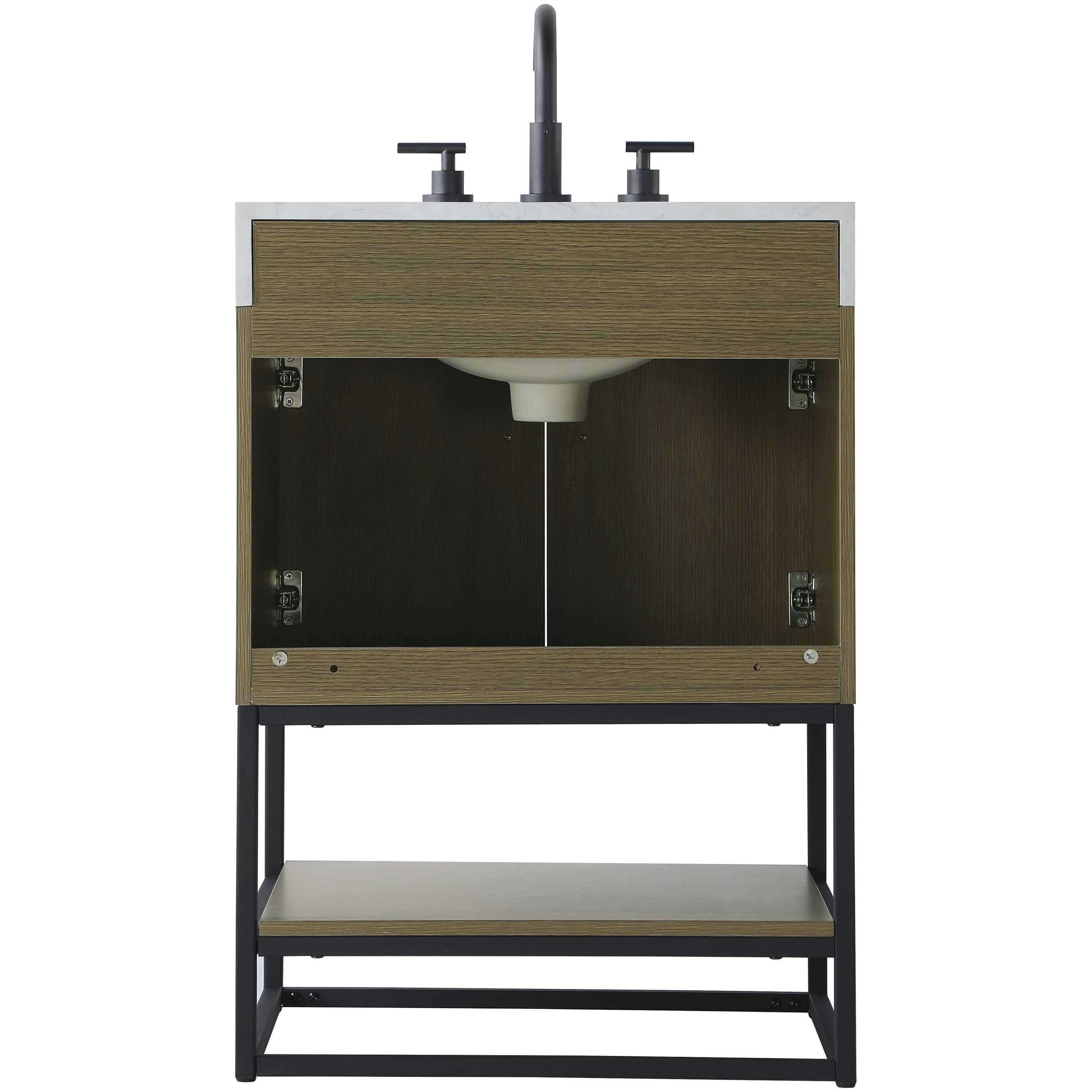 Caroline 24 X 34 inch Chestnut Brown Bathroom Vanity Cabinet