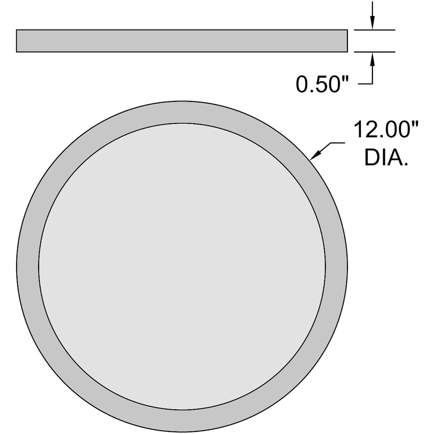Slim LED 12 inch White Flush Mount Ceiling Light