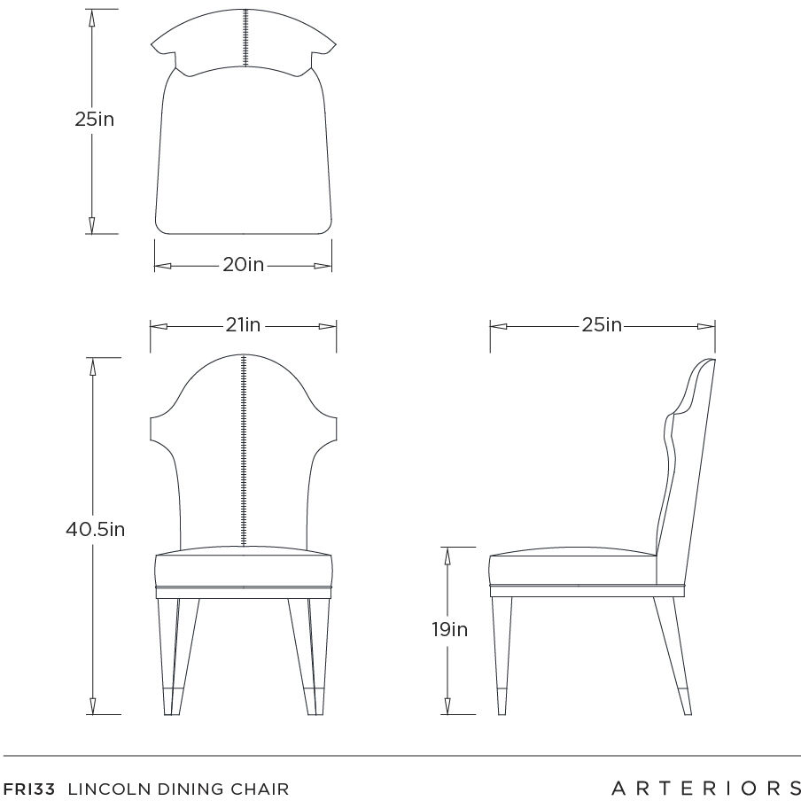 Lincoln Forest and Ebony with Antique Brass Dining Chair
