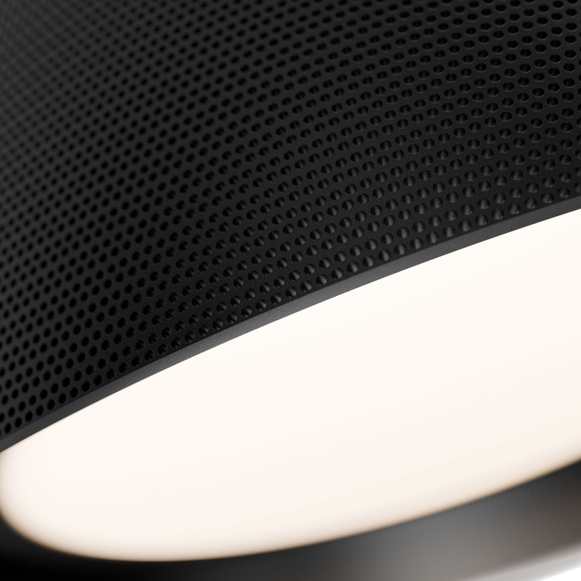 Grille LED 18 inch Black Flush Mount Ceiling Light in 4000K, dweLED