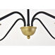 Rohan 4 Light 30 inch Matte Black and Brass Chandelier Ceiling Light in Brass and Black