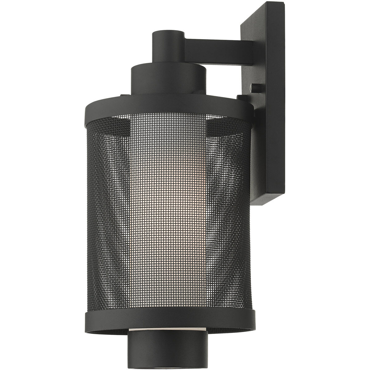 Nottingham 1 Light 15 inch Textured Black Outdoor Wall Lantern