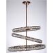 Imbrium 12 Light Brushed Copper Chandelier Ceiling Light 