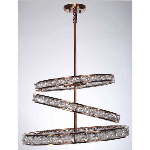 Imbrium 12 Light Brushed Copper Chandelier Ceiling Light