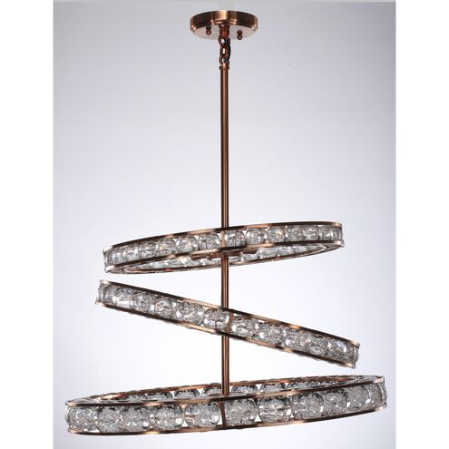 Imbrium 12 Light Brushed Copper Chandelier Ceiling Light 