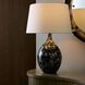 Flynn 28 inch 150 watt Black/Silver Marbled Reactive and Polished Nickel Table Lamp Portable Light