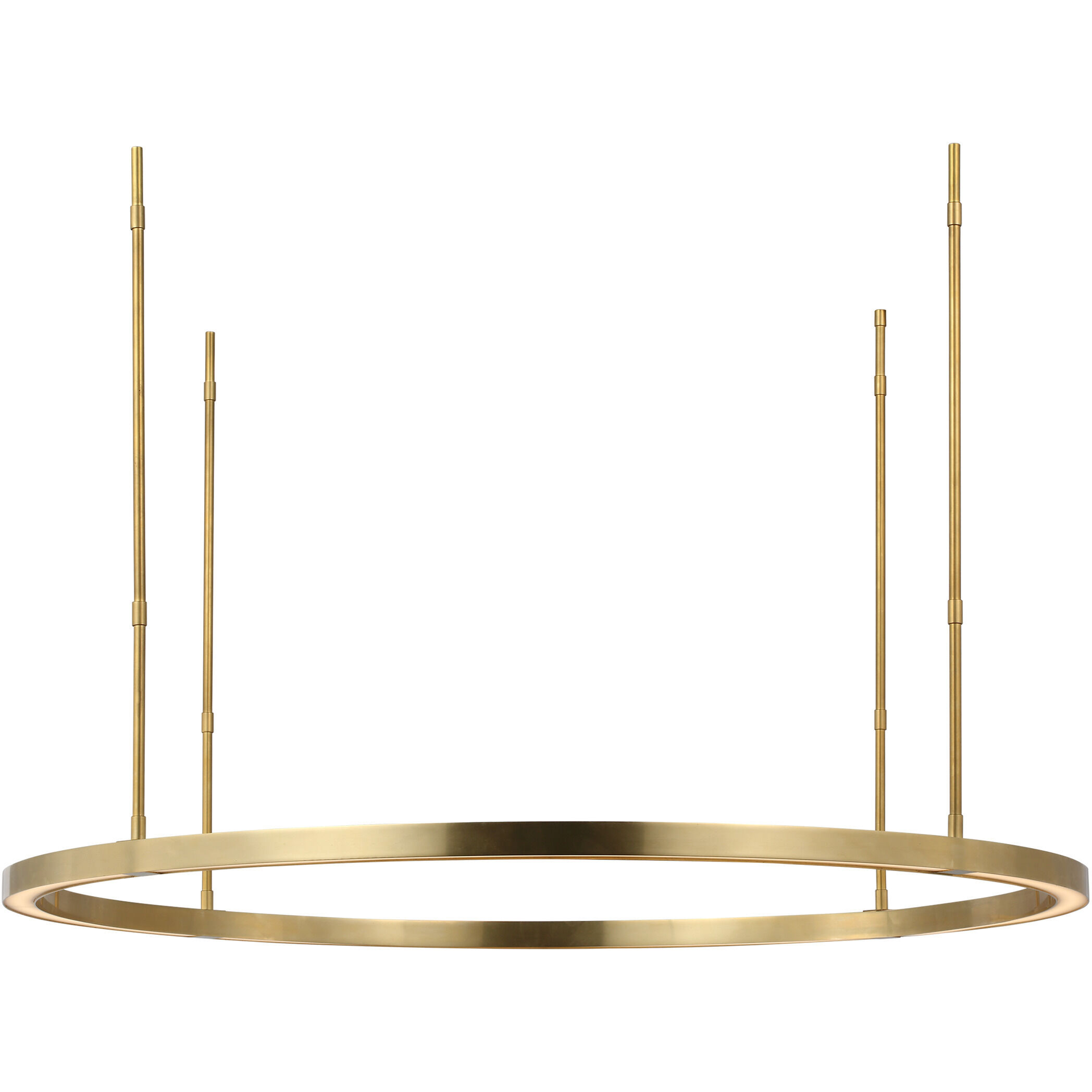 Mick De Giulio Stagger 1 Light 36 inch Hand Rubbed Antique Brass Chandelier Ceiling Light