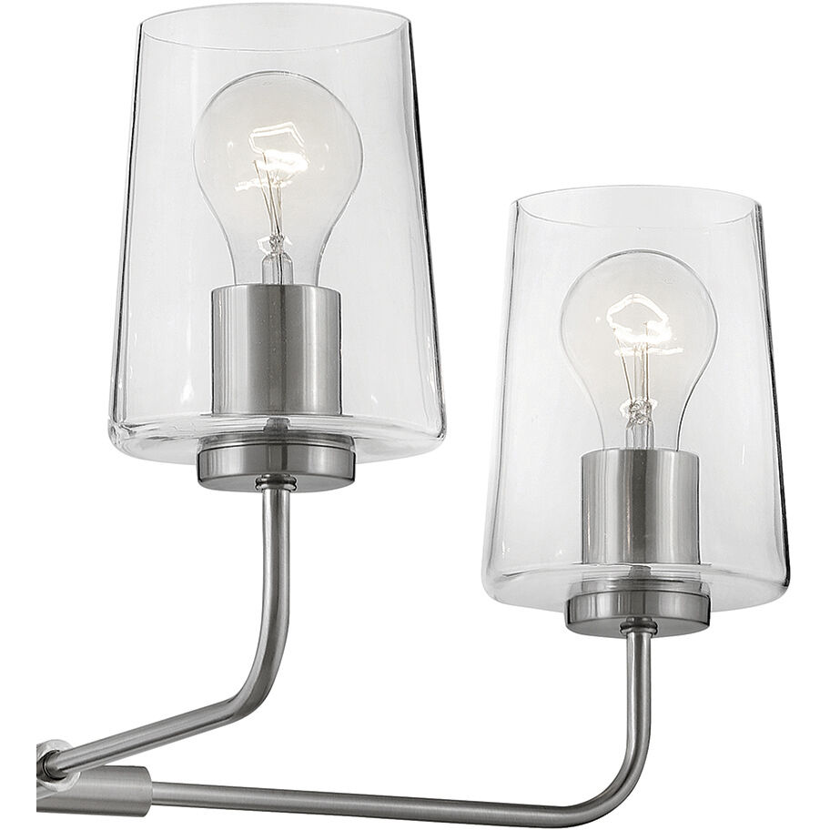 Kline LED 25 inch Brushed Nickel Chandelier Ceiling Light