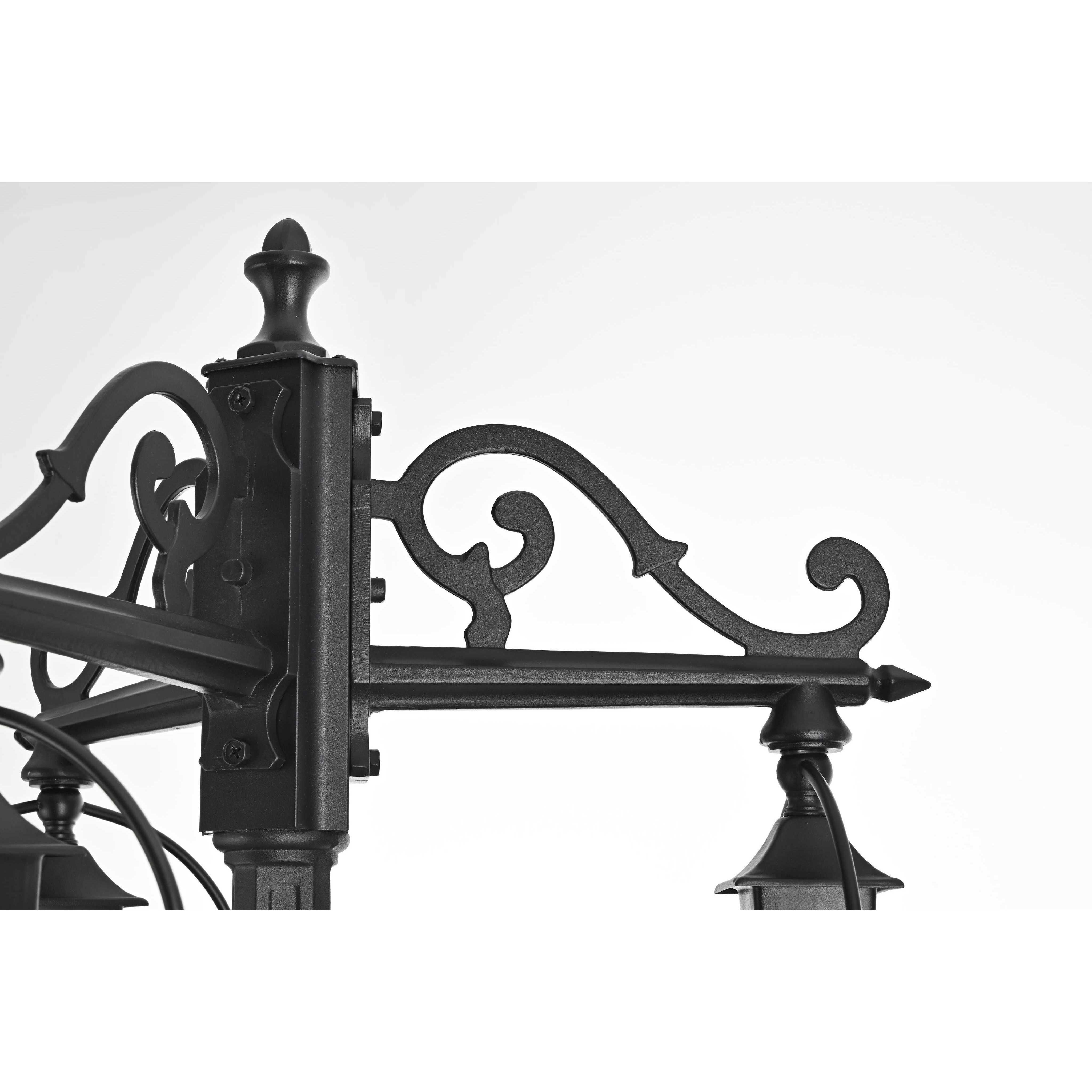 Luz 3 Light 84.5 inch Black Outdoor Post Light