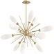 Fiori LED 34.3 inch Gilded Brass Chandelier Ceiling Light, Starburst
