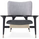 Mod Charcoal Oak Occasional Chair, Wooden, Upholstered