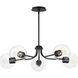 Knox 5 Light 30 inch Black Chandelier Ceiling Light, Globe