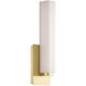 Vogue Wall Sconce Wall Light in 2700K, 15in., Brushed Brass