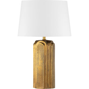 Bergman 27 inch 60.00 watt Aged Brass Table Lamp Portable Light