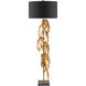 Irvin 56.5 inch 150 watt Vintage Gold Floor Lamp Portable Light