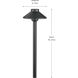 Independence 12 AC 5 watt Black Brass Stepped Dome Path Light
