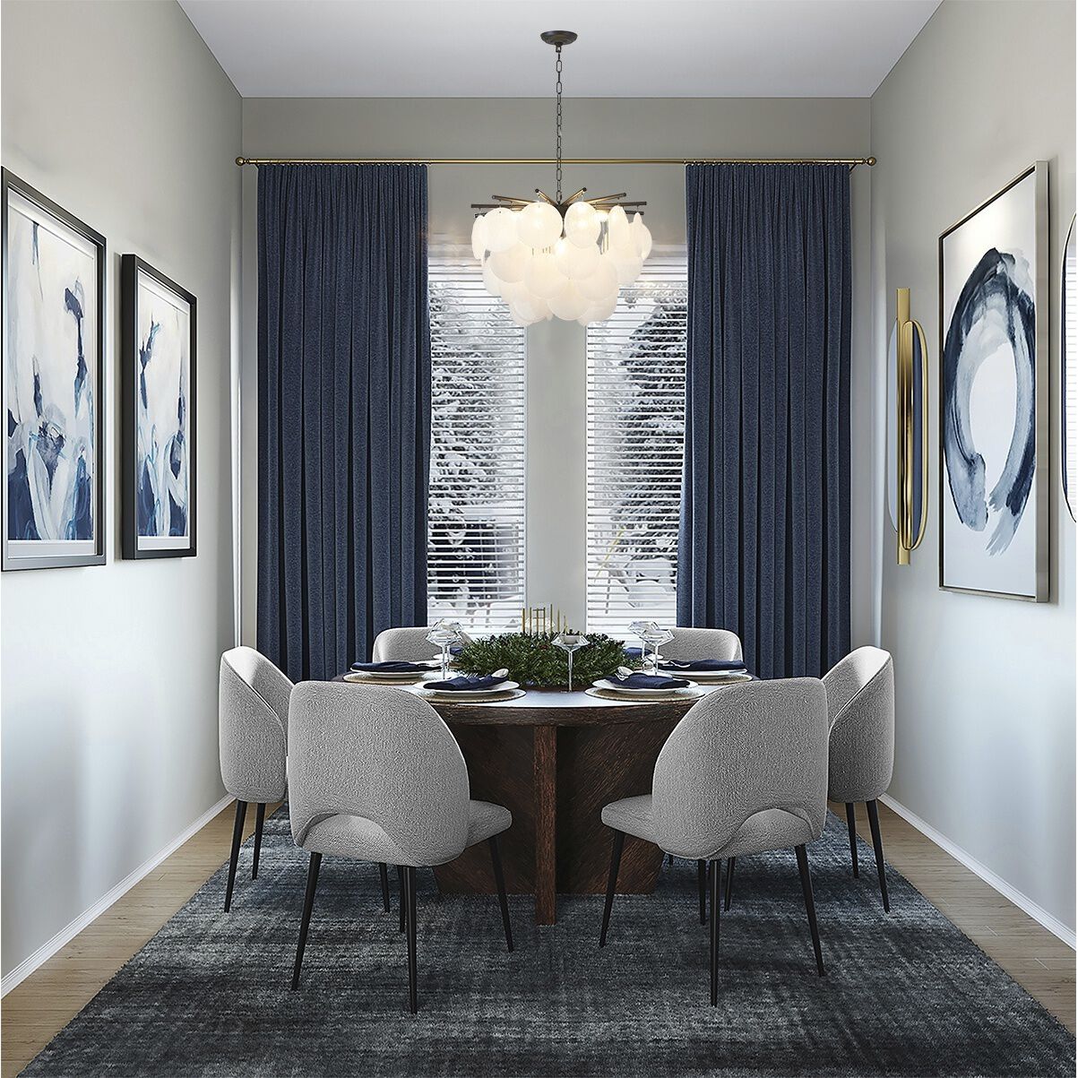 Canada LED 23.6 inch Satin Black Chandelier Ceiling Light