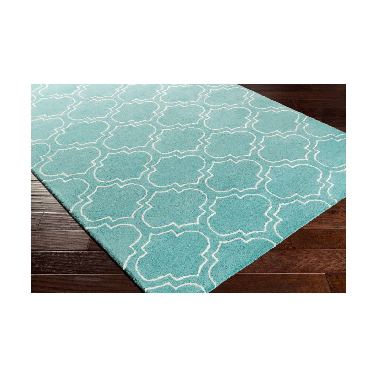 Signature 96 X 96 inch Teal Indoor Area Rug, Round