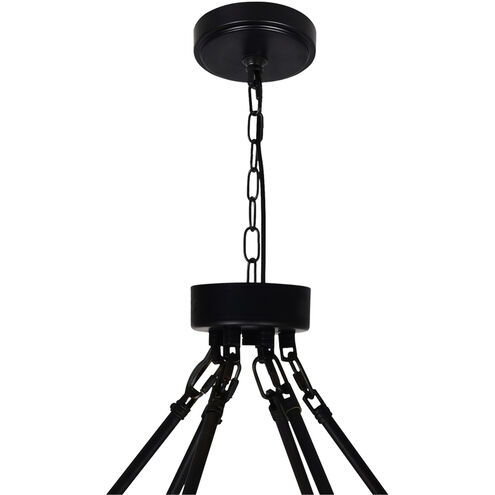 Arya LED 39 inch Black Chandelier Ceiling Light