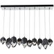Chrysalis 10 Light 10.1 inch Sterling Pendant Ceiling Light in Black Crystal