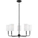 Foxdale 5 Light 26 inch Midnight Black Chandelier Ceiling Light