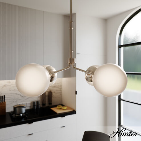 Hepburn 4 Light 30 inch Brushed Nickel Chandelier Ceiling Light, Large