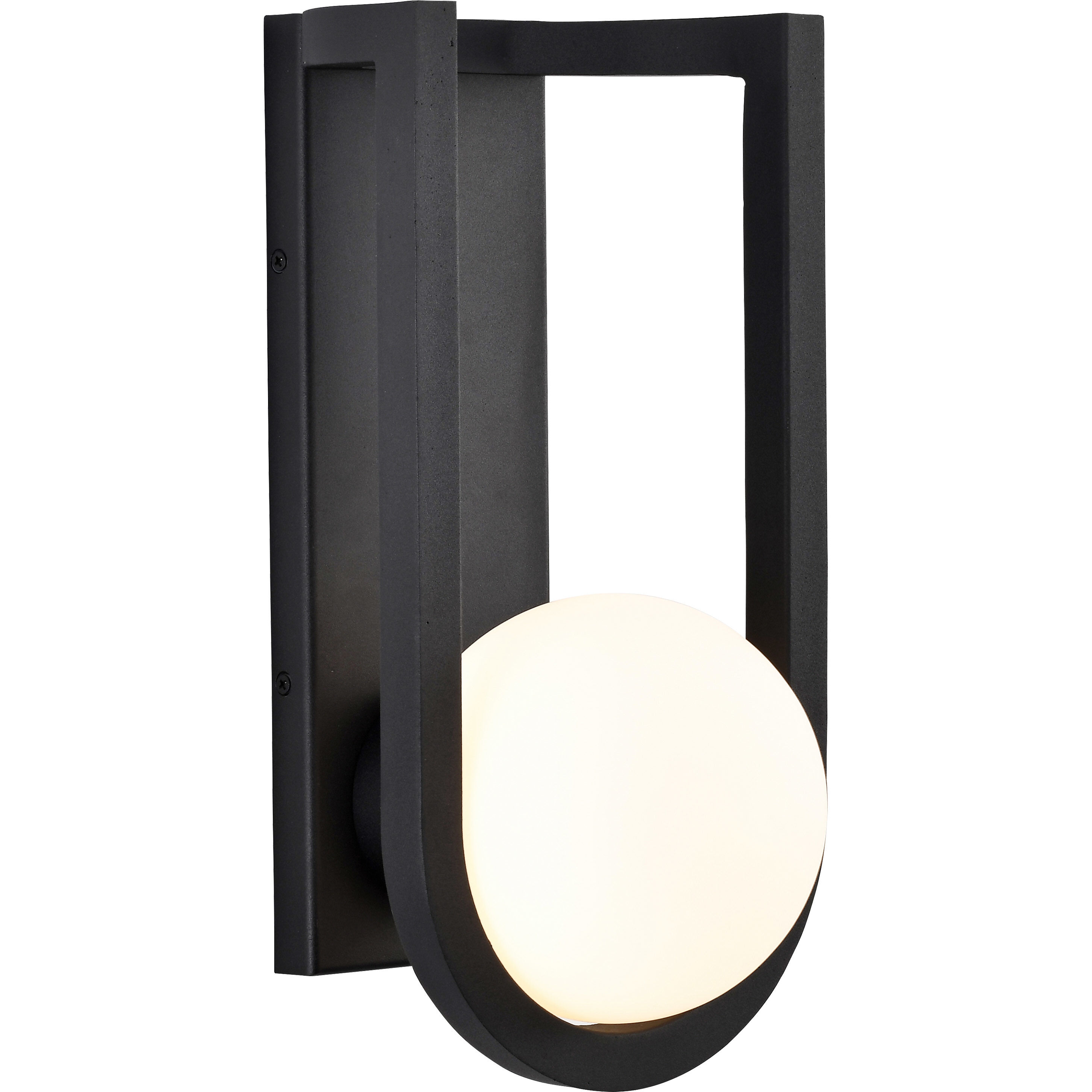 Cradle LED 15 inch Matte Black Outdoor Wall Sconce