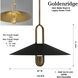 Goldenridge 1 Light 20 inch Legacy Brass and Dark Matte Black Pendant Ceiling Light
