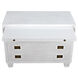 Noir 40 X 30 inch White Wash Side Table, 2 Drawer