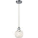Ballston White Mouchette 1 Light 6 inch Polished Chrome Cord Hung Mini Pendant Ceiling Light