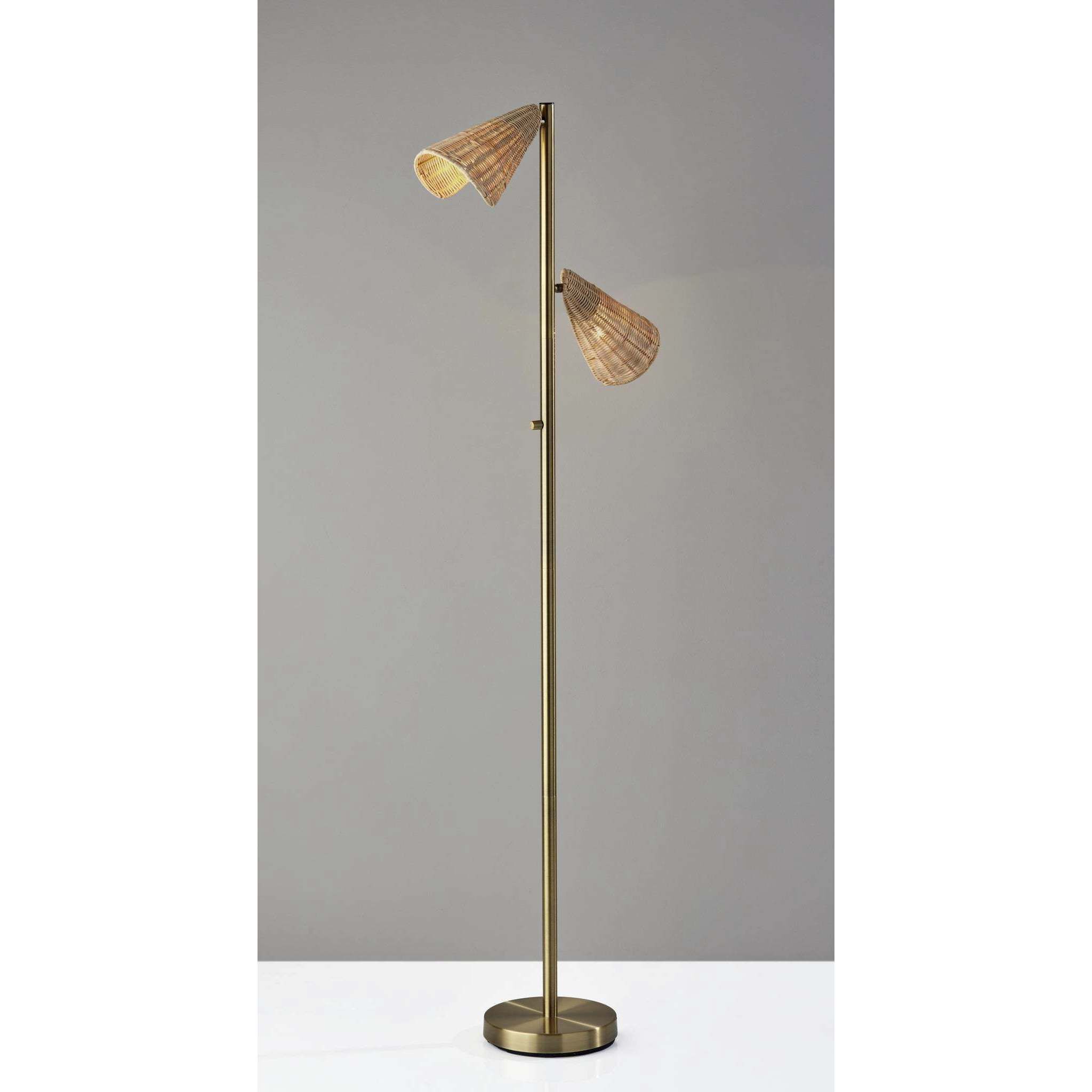 Cove 63 inch 60.00 watt Antique Brass Tree Lamp Portable Light