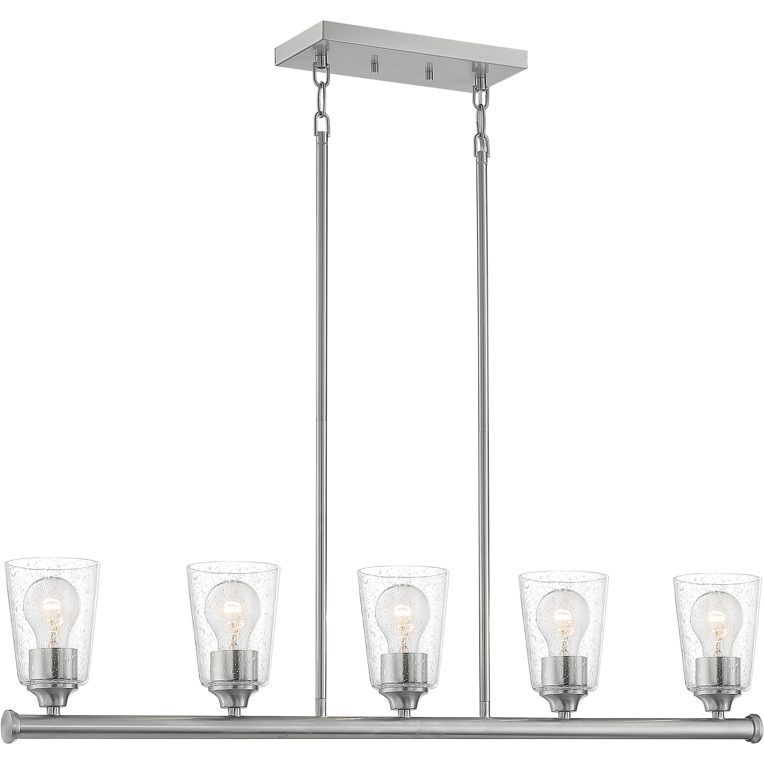 Bransel 5 Light 5 inch Brushed Nickel Pendant Ceiling Light