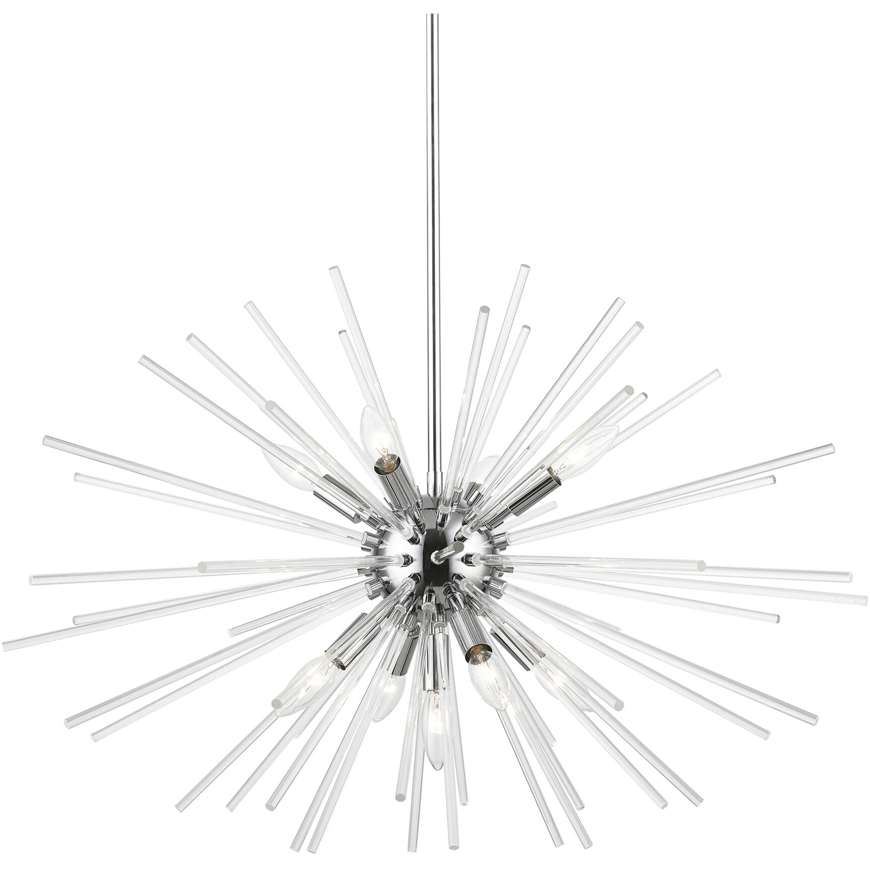 Utopia 9 Light 32 inch Polished Chrome Pendant Chandelier Ceiling Light, Large